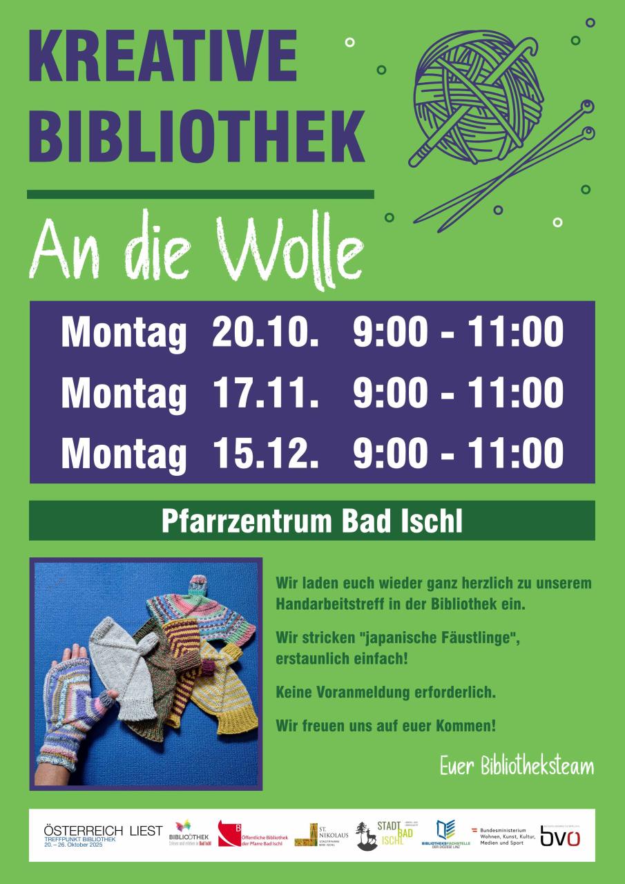 An die Wolle - Fäustlinge Plakat