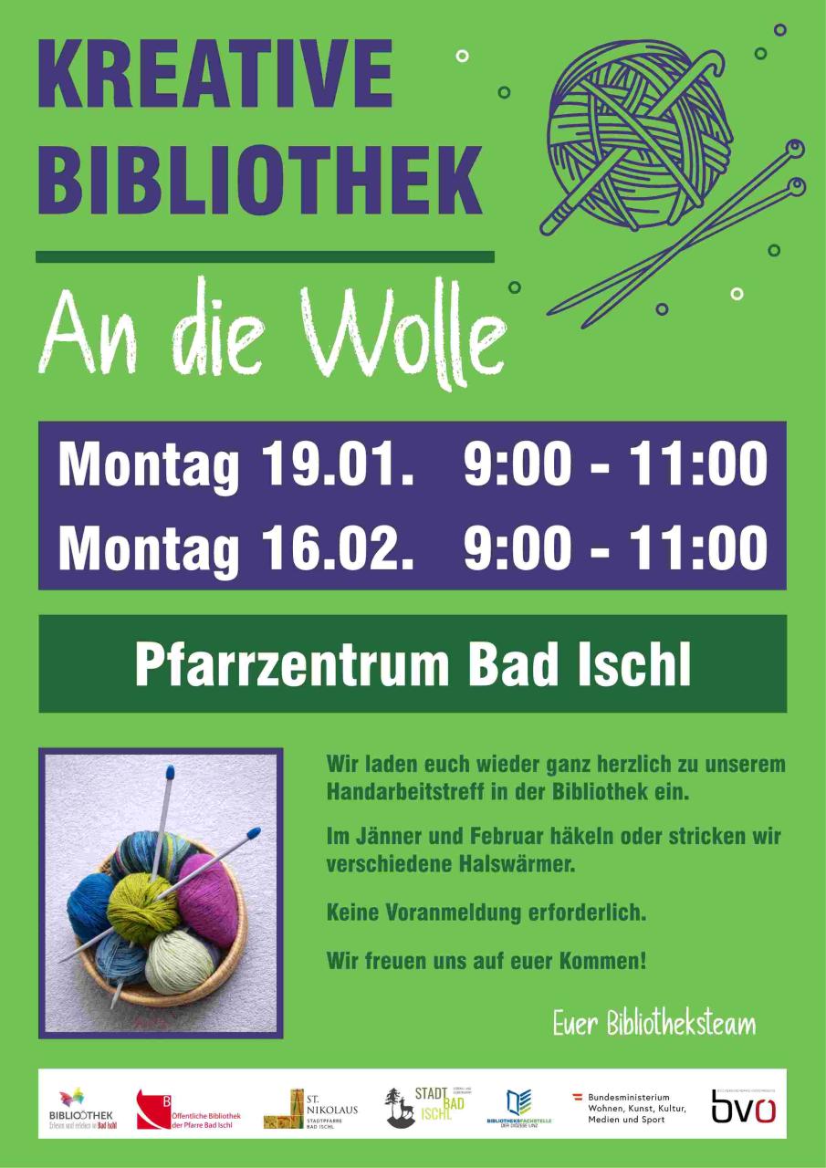 An die Wolle - Jan26 Schal Plakat