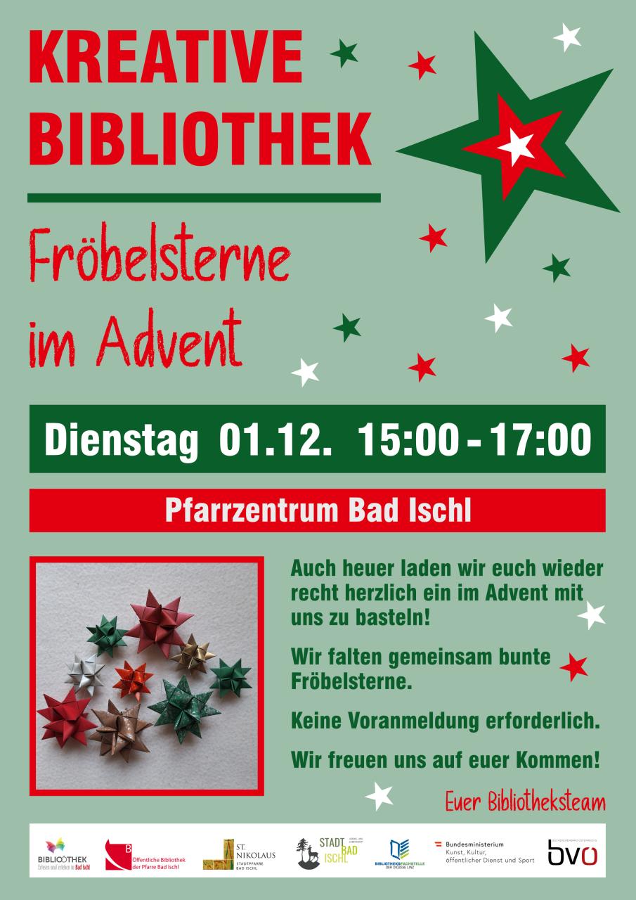Advent 26 Fröbelsterne Plakat