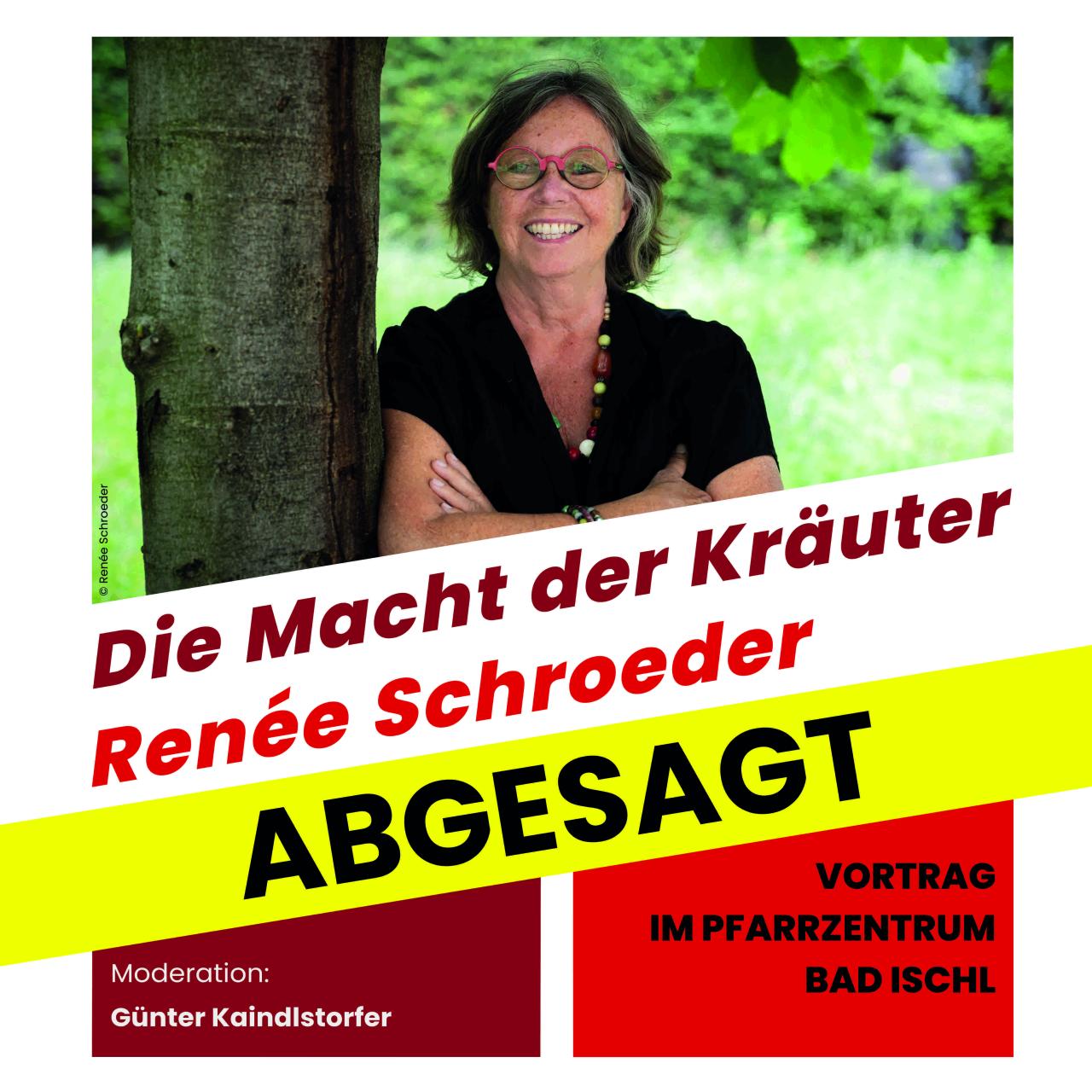 Plakat Renee Schroeder 1x1 abgesagt